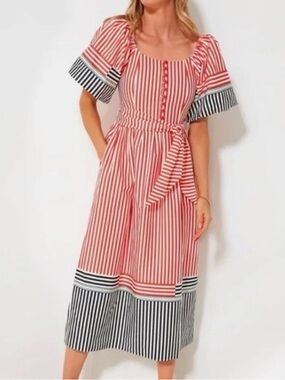 🇺🇸 Hunter Bell NWOT red & white stripe dress size 10 new